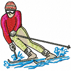 Ski Embroidery Design 12 Ski Embroidery Design 12